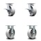 Service Caster 6 Inch Kingpinless Semi Steel Wheel Caster Brakes 2 Rigid, 2PK SCC-KP30S620-SSR-SLB-2-R-2 - alternate 1